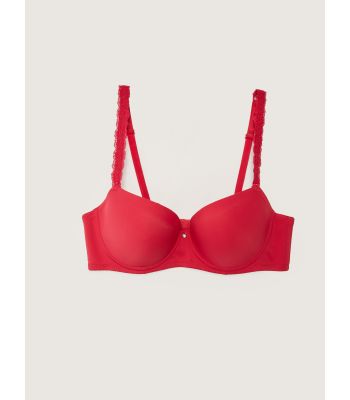 Underwire Unfilled Adjustable Strap Plain Bra