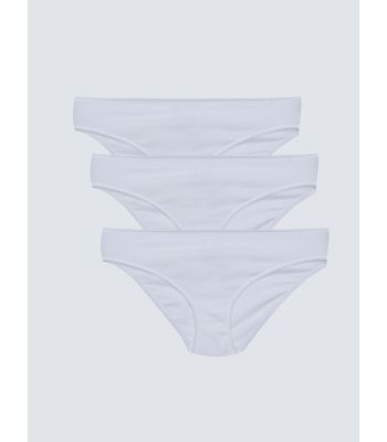 Women's Plain Bikini Panties 3-Pack