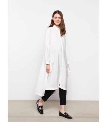 Shirt Collar Straight Long Sleeve Women's Tunic