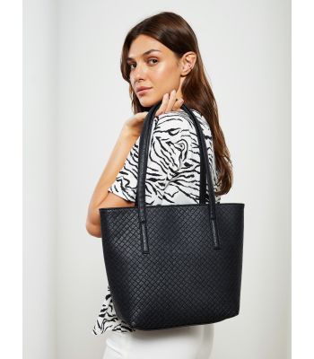 Leather Look Patterned Women Arm Bag