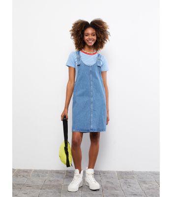 U Neck Straight Sleeveless Women's Rodeo Jean Dress