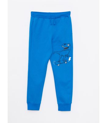 Elastic Waist Printed Boy's Trousers