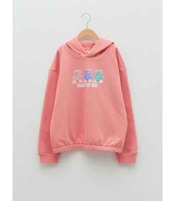 Hooded Printed Long Sleeve Boy Sweatshirt