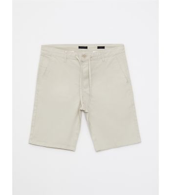 Slim Fit Gabardine Men's Shorts