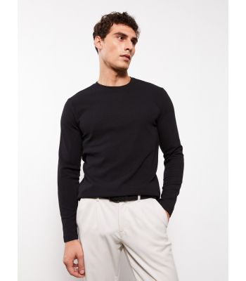 Crew Neck Long Sleeve Basic Men's T-shirt