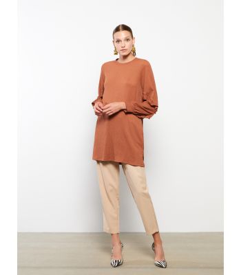 Crew Neck Regular Long Sleeve Women's Tunic