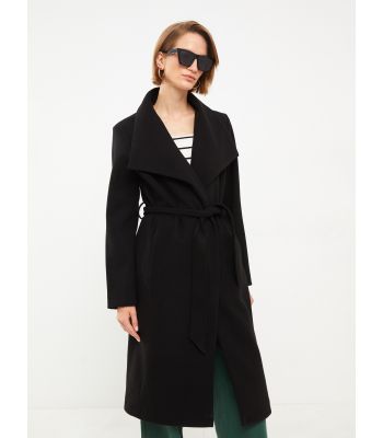 Shawl Collar Straight Long Sleeve Women's Cachet Coat