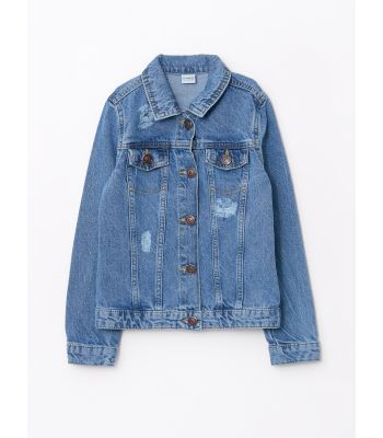 Shirt Neck Girl Jean Jacket