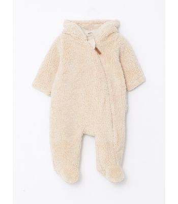 Hooded Long Sleeve Baby Boy Plush Jumpsuit