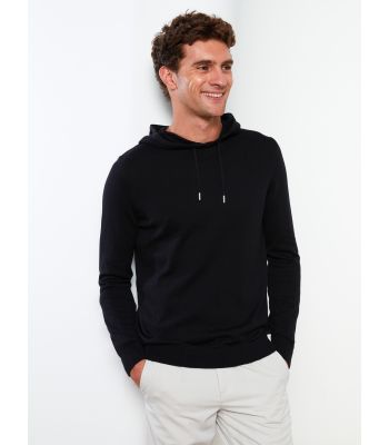 Hooded Long Sleeve Men's Tricot Sweater