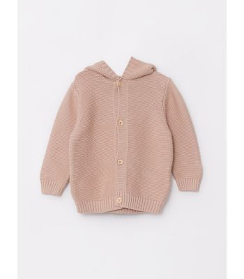 Hooded Long Sleeve Baby Boy Tricot Cardigan