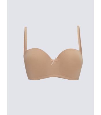 Underwire Half Padded Straight Strapless Bra