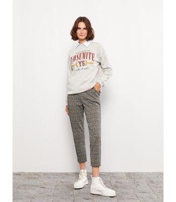 Standard Fit Patterned Women's Trousers