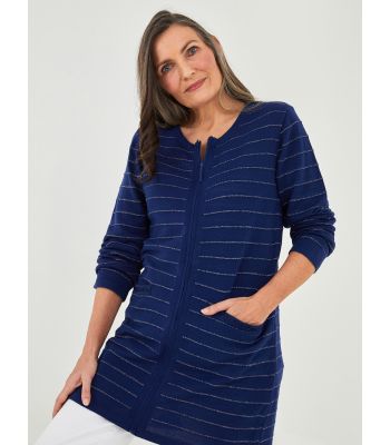 كارديجان نسائي بياقة طويلة وأكمام طويلة