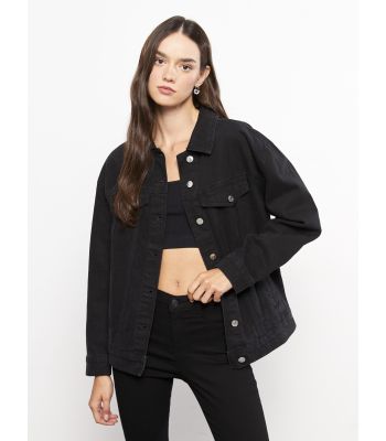 جاكيت جينز بأكمام طويلة