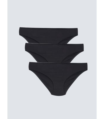 Plain Bikini Briefs 3 Pack