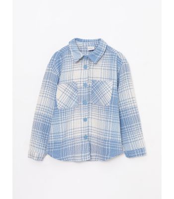 Plaid Long Sleeve Girl Shirt