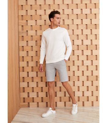 Slim Fit Binding Detail Men's Shorts