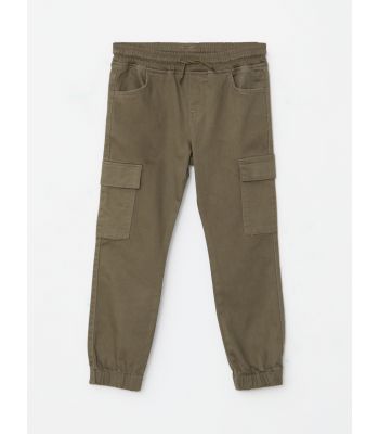 Elastic Waist Boy Cargo Trousers