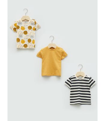 Crew Neck Short Sleeve Baby Boy T-Shirt 3-Pack