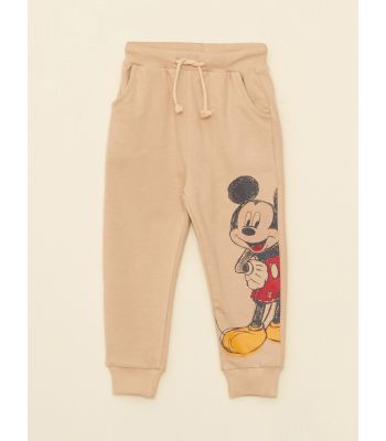 Mickey Mouse Printed Baby Boy Tracksuit Bottom With Elastic Waist