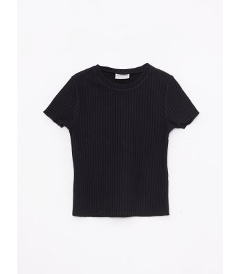 Crew Neck Basic Short Sleeve Girls T-Shirt