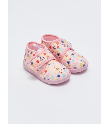 Printed Velcro Closure Baby Girl Panduf