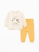 Crew Neck Long Sleeve Printed Baby Boy 2-Pack Set