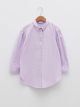 Basic Long Sleeve Poplin Girl Shirt