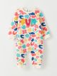 Crew Neck Long Sleeve Printed Baby Girl Jumpsuit