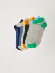 Color Block Boy Booties Socks 7 Pieces