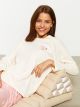 Crew Neck Printed Long Sleeve Cotton Women's Pajama Set