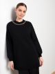 Crew Neck Chain Detailed Long Sleeve Women's Tunic