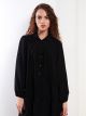 Shirt Collar Straight Long Sleeve Oversize Women's Tunic