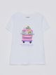 Crew Neck Printed Short Sleeve Cotton Girl T-shirt