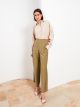 Women's High Waisted Standard Fit Regular Trousers