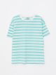 Crew Neck Striped Short Sleeve Cotton Boy T-Shirt