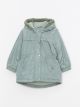 Hooded Long Sleeve Basic Baby Girl Coat