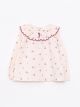 Bebe Collar Long Sleeve Patterned Baby Girl Blouse