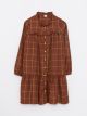 Grandad Plaid Long Sleeve Girl Dress