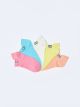 Embroidery Detailed Girls' Booties Socks 5 Pack