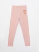 Elastic Waist Printed Cotton Girls Tights