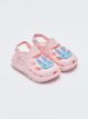 3D Patch Detailed Elastic Baby Girl Beach Sandal