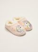 Embroidery Detailed Plush Girl's Slippers