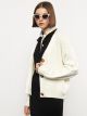 V Neck Regular Long Sleeve Women's Tricot Cardigan