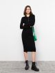 Shirt Neck Regular Long Sleeve Women's Tricot Dress