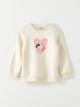 Crew Neck Printed Long Sleeve Girl Sweatshirt