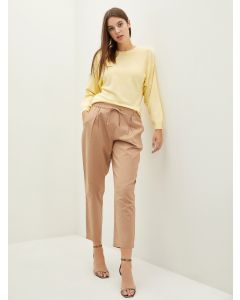 Elastic Waist Tied Detailed Woman Trousers