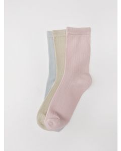 Plain Female Socks 3-Pack