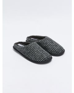 Closed Front Patterned Men's Indoor Slippers